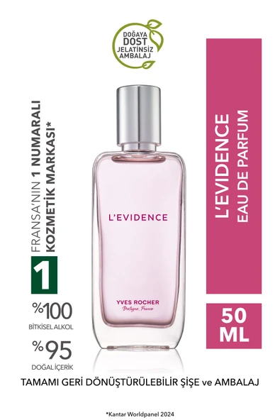 L'evidence EDP- Comme Une Evidence- Kadın Parfüm-Vegan-50ml ürün görseli 1