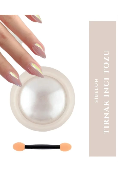 Sibelon 0,1 Gr Beyaz Inci Tozu Seti Tırnak Glitter Nail Art Tırnak Tozu 0,1 gr ürün görseli 1