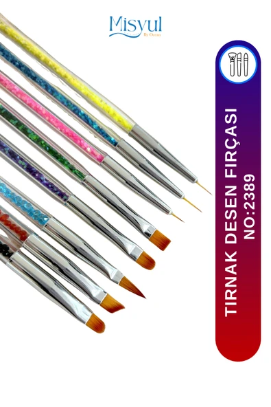 Misyul Tırnak Desen Fırçası Nail Art Fırça Tırnak Süsleme Fırça Seti ürün görseli 1
