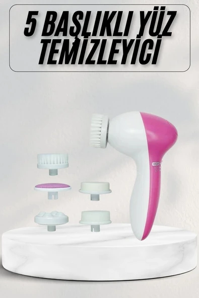 Cilt Temizleme ve Masaj Aleti 5 Başlıklı Akne ve Sivilce Önleyici ürün görseli 1