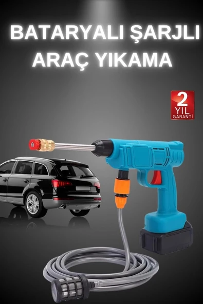 Şarjlı Ve Yüksek Basınçlı Oto Yıkama Makinesi Ve Sulama Tabancası Bahçe Yıkama Makinesi ürün görseli 1