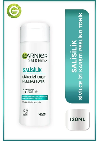 Garnier Saf & Temiz Sivilce İzi Karşıtı 120 ml Peeling Tonik ürün görseli 1