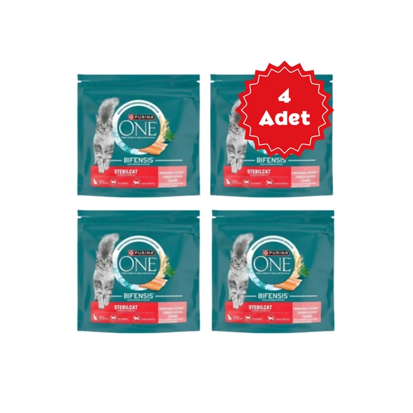 Purina One Somon & Buğday Kısırlaştırılmış Kedi Maması 750gr x 4 Adet ürün görseli 1