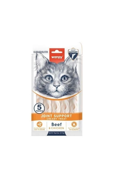Wanpy Bone Support Eklem Sağlığı Sığır Eti veTavuklu Sıvı Ödül Maması 5x14 gr ürün görseli 1