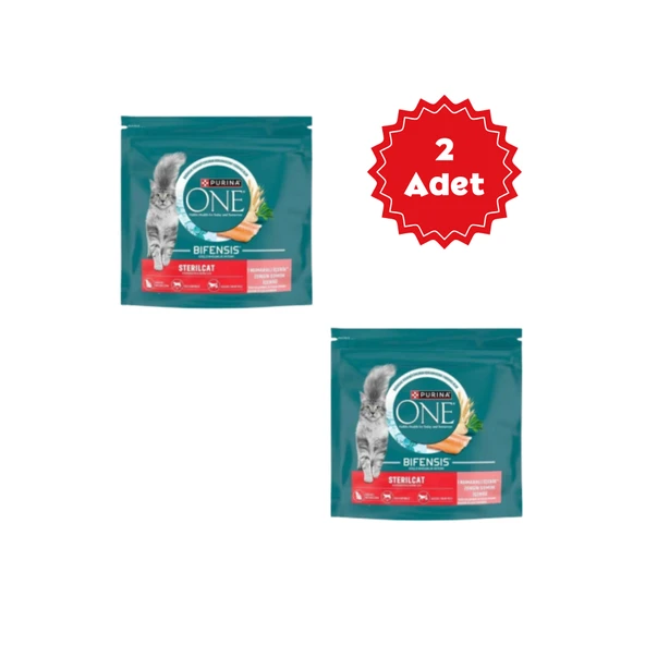 Purina One Somon & Buğday Kısırlaştırılmış Kedi Maması 750gr x 2 Adet ürün görseli 1