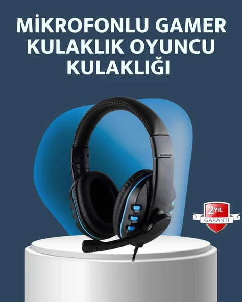 Stereo Mikrofonlu Kablolu Oyun Kulaklığı – Konforlu ve Net Ses İletimi ürün görseli 1