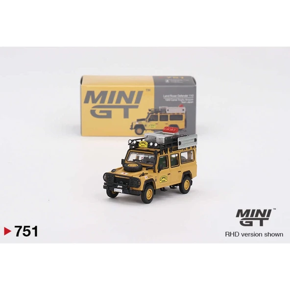 MİNİ GT 1/64 LAND ROVER DEFENDER 110 1989 CAMEL TROPY AMAZON ürün görseli 1