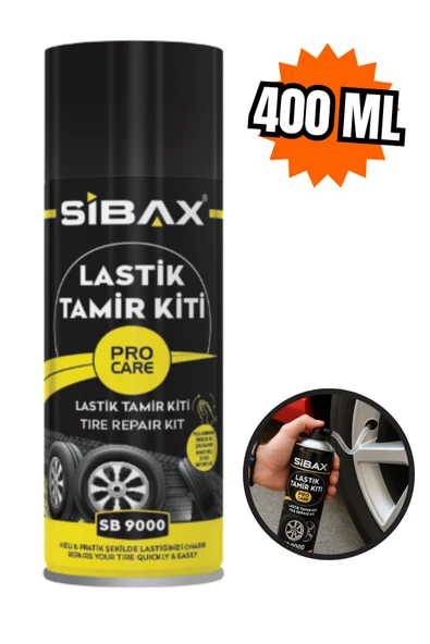 Sibax Lastik Tamir Kiti Spreyi Köpüğü 400 ml | Anında Lastik Onarımı ve Şişirme ürün görseli 1
