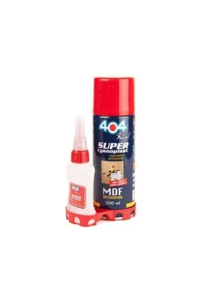 404 Kimya 404 Süper Aktivatör Mdf Yapıştırıcı 400 Ml + 100gr Hızlı Yapıştırıcı ürün görseli 1