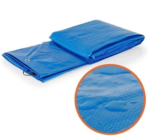 15x25 (375 m²) Çadır Brandası PVC Su Geçirmez Tente Gölgelik Kamp Brandası - Mavi ürün görseli 1