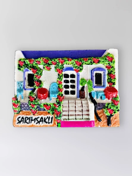 SARIMSAKLI Polyester Kabartmalı Magnet 7x5cm Dekoratif Hediyelik Buzdolabı Süsü (Kod:1411) ürün görseli 1