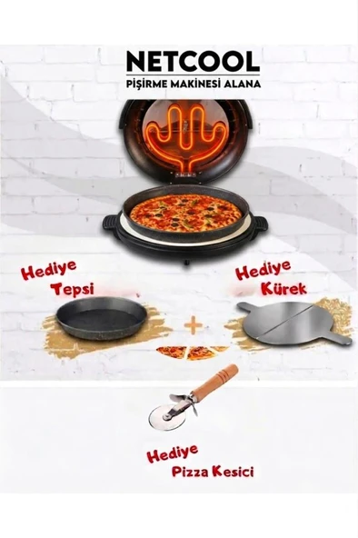 Ekmek Pişirme Makinesi (Kesici - Kürek - Tepsi Hediyeli - TAŞ FIRIN TABANLI) ürün görseli 1