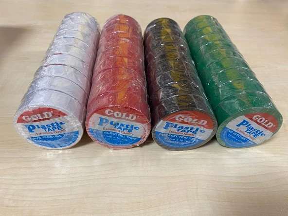 GOLD Elektrik Bandı Kırmızı (10 Lu paket) ürün görseli 1