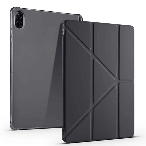 Honor Pad X8B - 11 inç ile Uyumlu Uyku Modlu Standlı Kalemlikli Trifolding Tablet Kılıfı ürün görseli 1