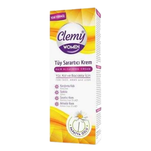 Clemy Women Tüy Sarartıcı Krem 70 ml ve Aktivatör Krem Yüz,Kol ve Bacaklar İçin 35 ml ürün görseli 1