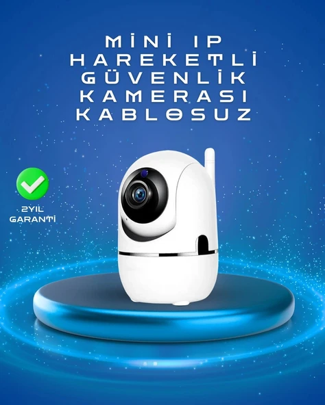 Full HD 1080P Kablosuz Pan & Tilt Güvenlik Kamerası – Hareket Takipli ve İki Yönlü Sesli ürün görseli 1