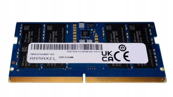 RAMAXEL 16GB 5600MHz DDR5 CL46 SODIMM Notebook Ram RMSB3410CA88IBF-5600 Kutusuz Tray ürün görseli 1