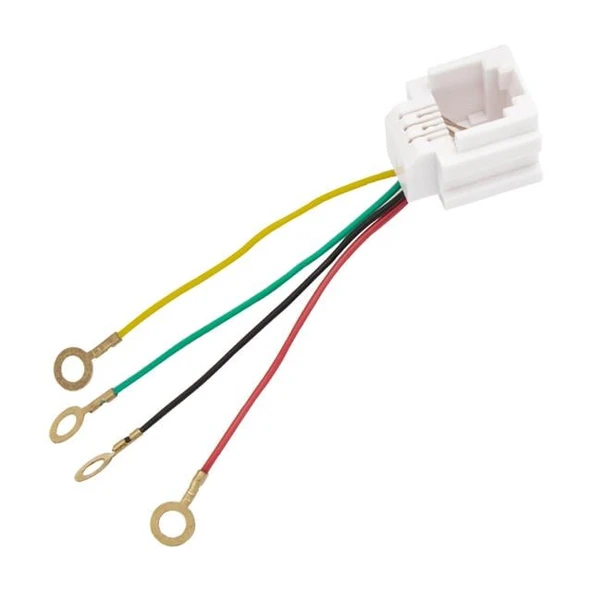 RJ11 Soket 623K Jack 6P4C Telefon DSL Konnektörü 150 Mm ürün görseli 1