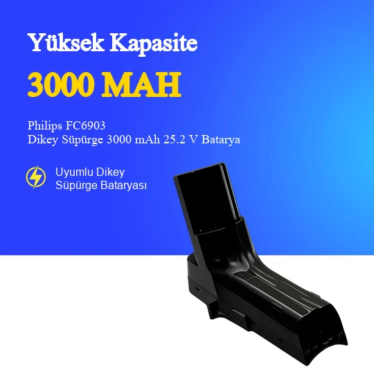 Philips FC6903 Dikey Süpürge 3000 mAh 25.2V Batarya ürün görseli 1