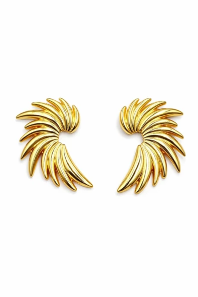 Anka Gold Çivi Küpe - Resim 2