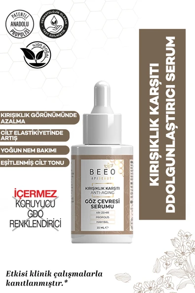 Bee'O Up Apibeauty Kırışklık Karşıtı Göz Çevresi Serum 15 Ml ürün görseli 1