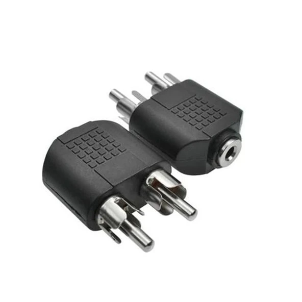 3.5 Mm Stereo Dişi  / 2 Rca Erkek Çevirici Jack ürün görseli 1