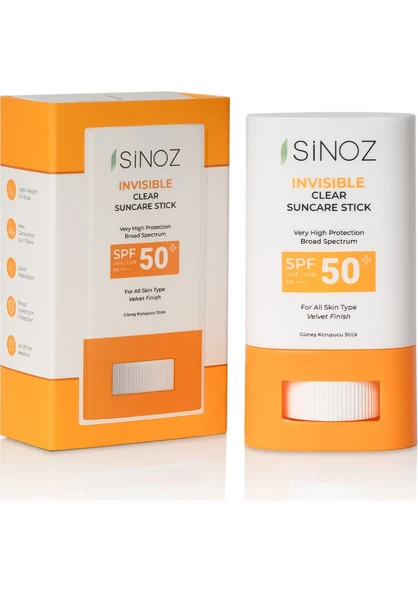 Sinoz Invisible Clear 15 gr 50 Faktör Stick Güneş Kremi ürün görseli 1