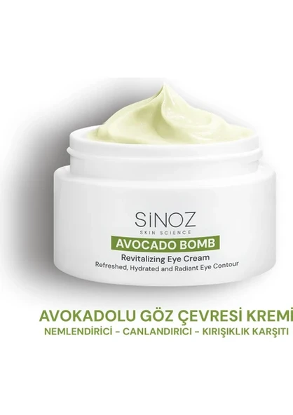 Sinoz Avokado Bomb Nemlendirici Canlandırıcı 15 ml Göz Çevresi Kremi ürün görseli 1