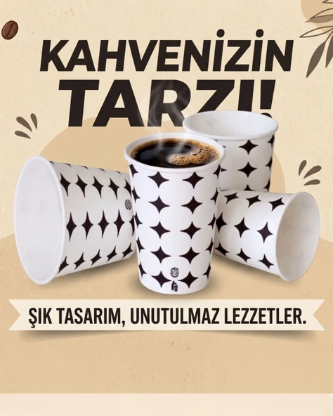 300 Adet Karton Bardak 7 Oz Sızdırmaz Vending Modeli Kahve Çay Meşrubat Bardağı Sıcağa Dayanıklı Karton Bardak ürün görseli 1