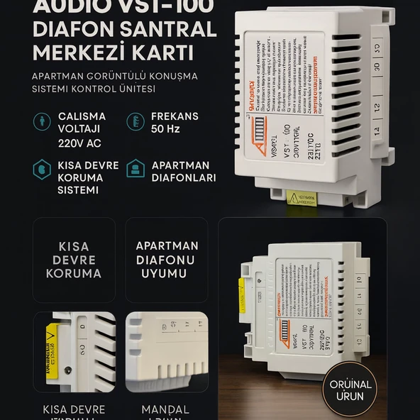 Audio VST-100 Diafon Santral Merkezi Kartı 220V AC 50Hz Apartman Görüntülü Konuşma Sistemi Kontrol Ünitesi ürün görseli 1