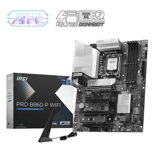 MSI Pro B860-P Wifi D5 1851P Hdmi Dp Type-C ürün görseli 1