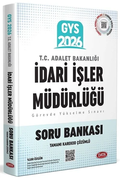 Data 2026 GYS Adalet Bakanlığı İdari İşler Müdürlüğü Soru Bankası Çözümlü Görevde Yükselme Data Yayınları ürün görseli 1