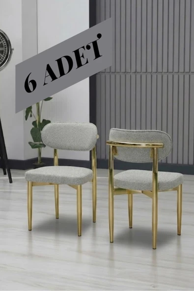 POLO SANDALYE GOLD AYAK 6 ADET ürün görseli 1