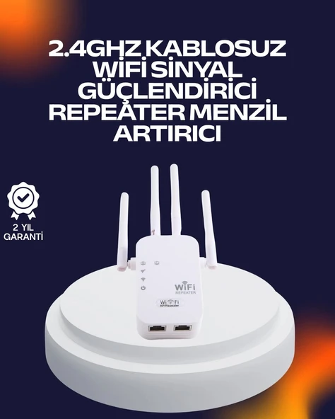 Yüksek Hızlı Parazit Önleyici WiFi Repeater Router ürün görseli 1