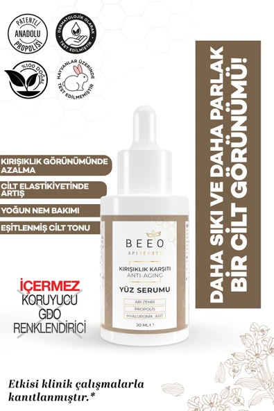 Bee'O Apibeauty Kırışıklık Karşıtı Yüz Serumu 30 Ml ürün görseli 1