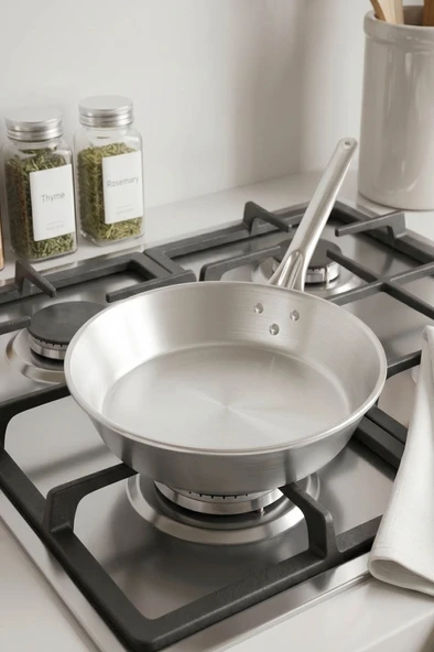 Tek Kulp Alüminyum Kavurma&Kızartma Tavası Balık Tavası 23cm ürün görseli 1
