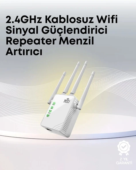 Yüksek Hızlı Parazit Önleyici WiFi Repeater Router ürün görseli 1