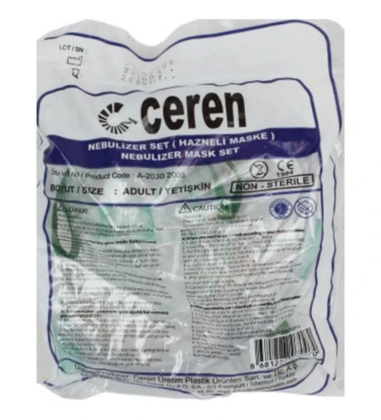 CEREN NEBULİZATÖR MASKESİ YETİŞKİN ürün görseli 1