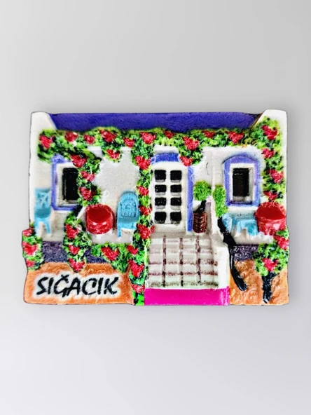 SIĞACIK Polyester Kabartmalı Magnet 7x5cm Dekoratif Hediyelik Buzdolabı Süsü (Kod:1419) ürün görseli 1