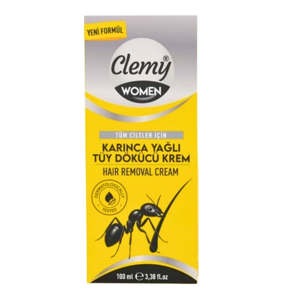 Clemy Women Karınca Yağlı Tüy Dökücü Krem Tüm Ciltler İçin 100 Ml ürün görseli 1