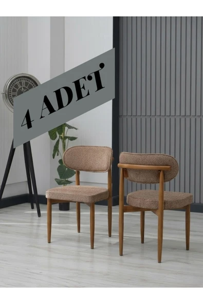 POLO SANDALYE AHŞAP AYAK (METAL ÜSTÜ KAPLAMA) 4 ADET ürün görseli 1