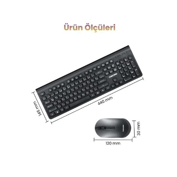 Multimedya Q Klavye Mouse Seti - Resim 3