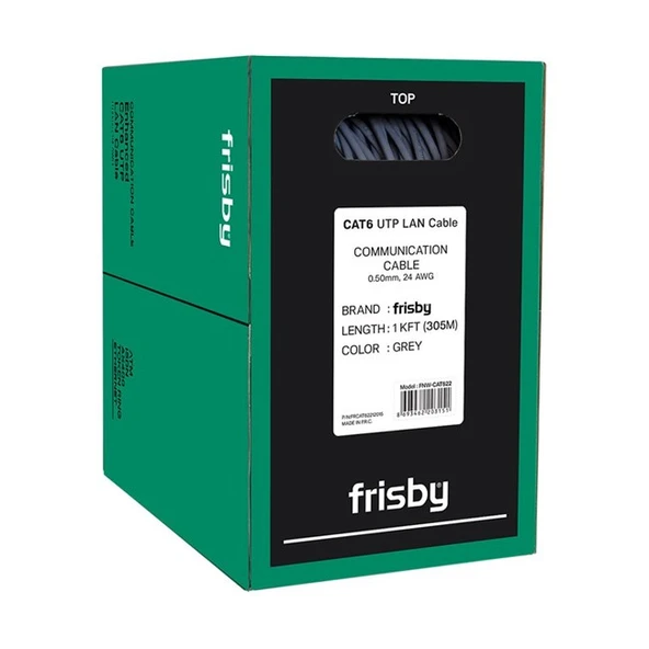 Frisby Cat6 Gri CCA Data Kablo (305m) (FNW-CAT622) ürün görseli 1