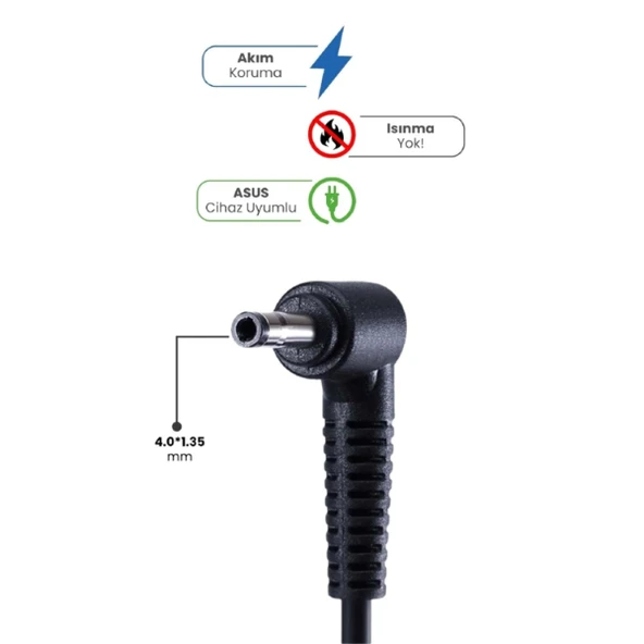19V 3.42A 4.0 * 1.35Mm İçin Adaptör - Resim 2