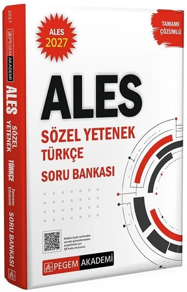 Pegem 2027 ALES Türkçe Sözel Yetenek Soru Bankası Çözümlü Pegem Akademi Yayınları ürün görseli 1