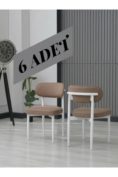 POLO SANDALYE BEYAZ AYAK 6 ADET ürün görseli 1