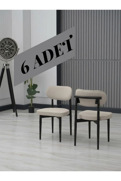 POLO SANDALYE SİYAH AYAK 6 ADET ürün görseli 1