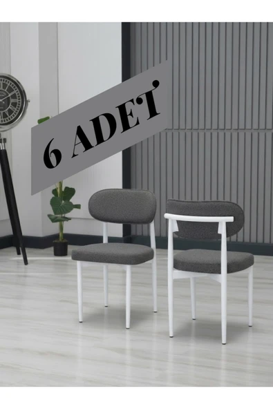 POLO SANDALYE BEYAZ AYAK 6 ADET ürün görseli 1