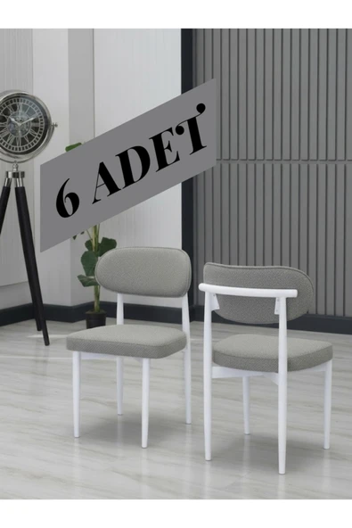 POLO SANDALYE BEYAZ AYAK 6 ADET ürün görseli 1