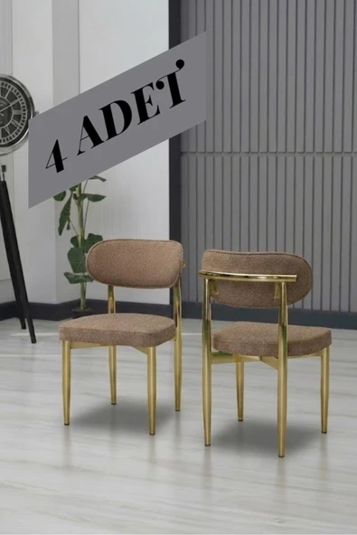 POLO SANDALYE GOLD AYAK 4 ADET ürün görseli 1